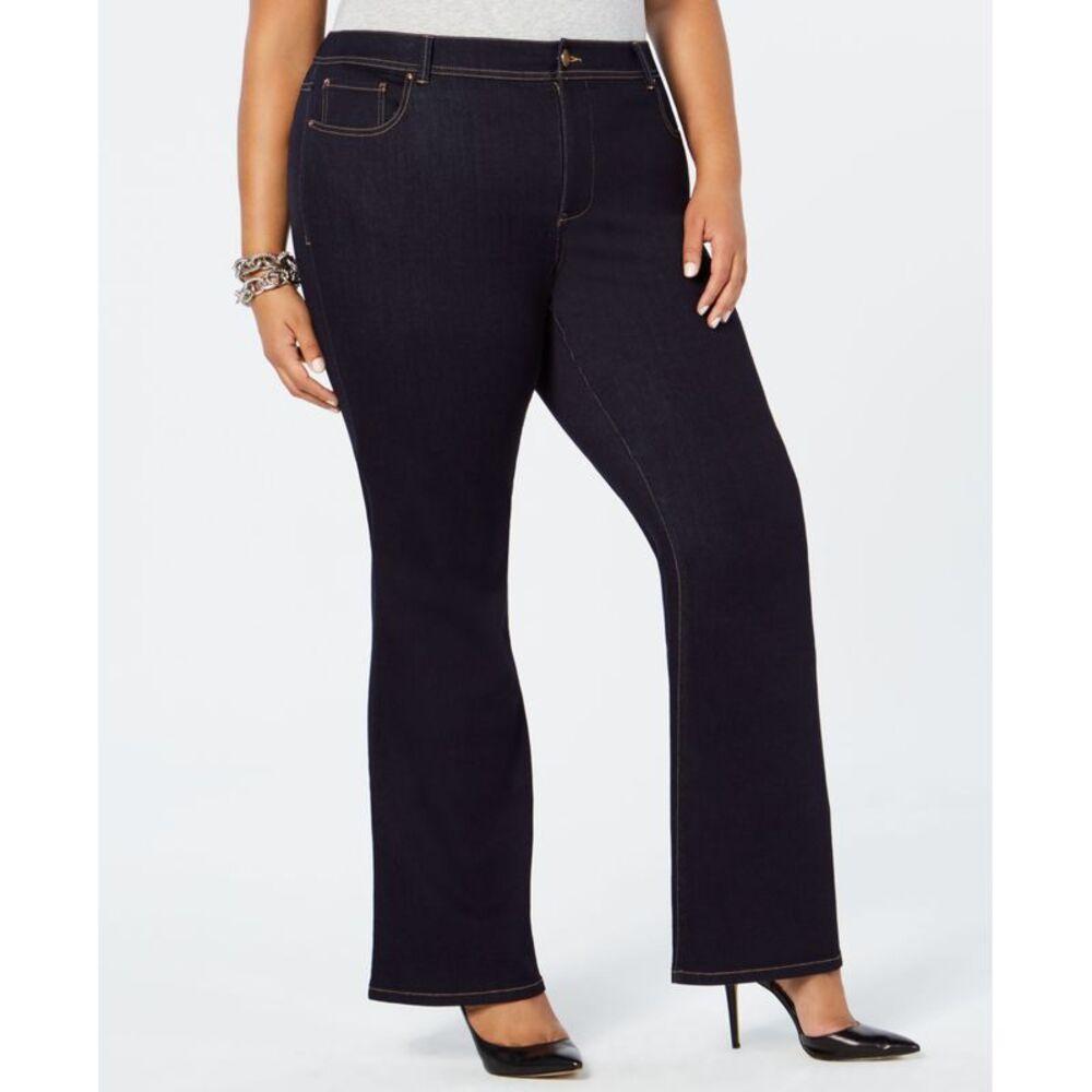 INC International Concepts Plus Size Bootcut Tummy Control Jeans